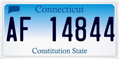 CT license plate AF14844