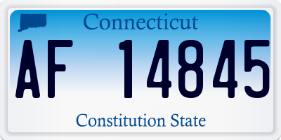 CT license plate AF14845