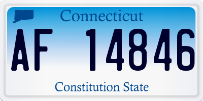 CT license plate AF14846