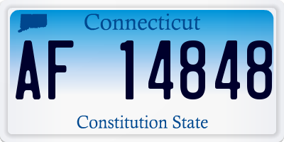 CT license plate AF14848