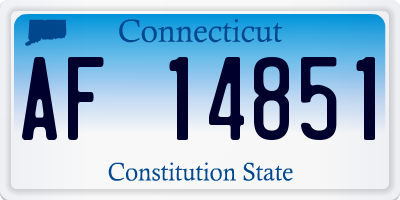 CT license plate AF14851