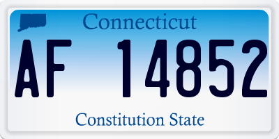 CT license plate AF14852
