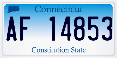 CT license plate AF14853