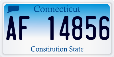 CT license plate AF14856