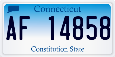CT license plate AF14858