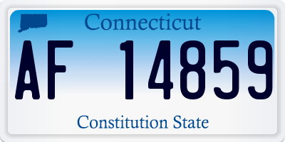 CT license plate AF14859