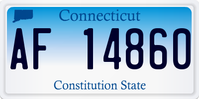 CT license plate AF14860