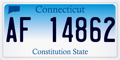 CT license plate AF14862