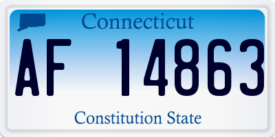 CT license plate AF14863