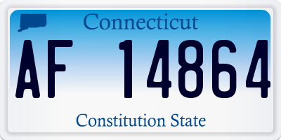 CT license plate AF14864