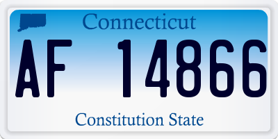 CT license plate AF14866