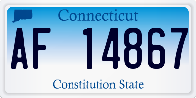 CT license plate AF14867