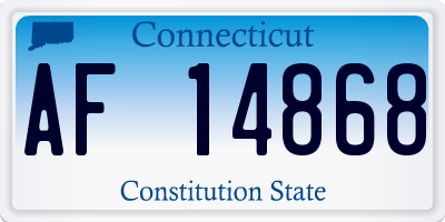 CT license plate AF14868