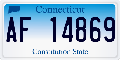 CT license plate AF14869