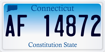 CT license plate AF14872
