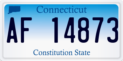 CT license plate AF14873