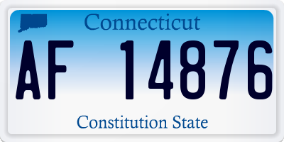 CT license plate AF14876