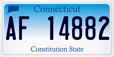 CT license plate AF14882