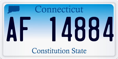 CT license plate AF14884