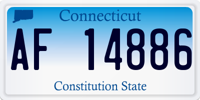 CT license plate AF14886