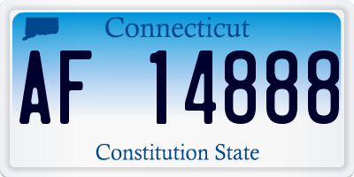 CT license plate AF14888