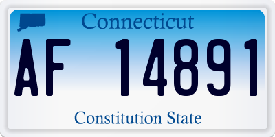 CT license plate AF14891