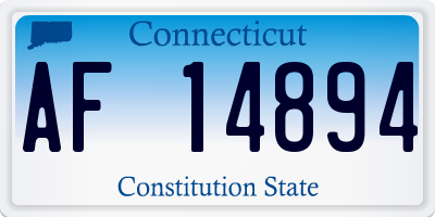 CT license plate AF14894