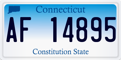 CT license plate AF14895