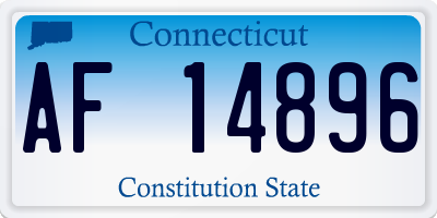 CT license plate AF14896