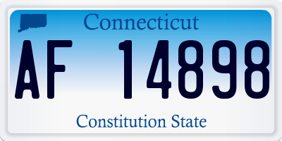 CT license plate AF14898