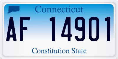 CT license plate AF14901