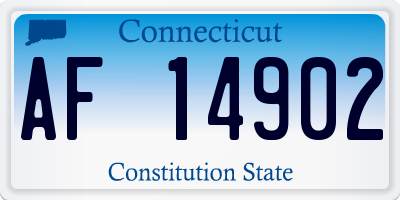 CT license plate AF14902