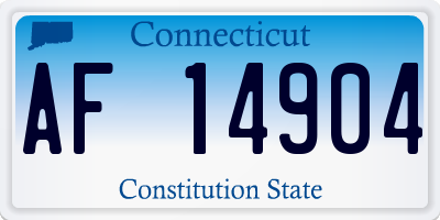 CT license plate AF14904