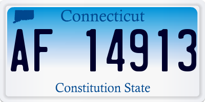 CT license plate AF14913