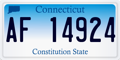CT license plate AF14924