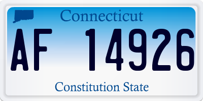 CT license plate AF14926