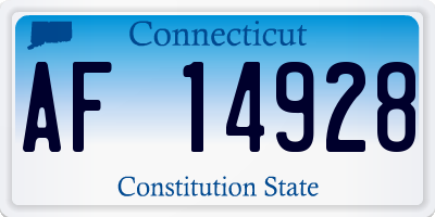 CT license plate AF14928