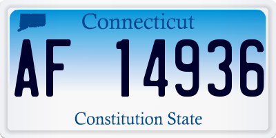 CT license plate AF14936