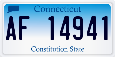 CT license plate AF14941