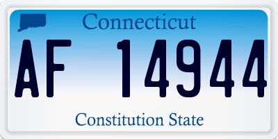 CT license plate AF14944