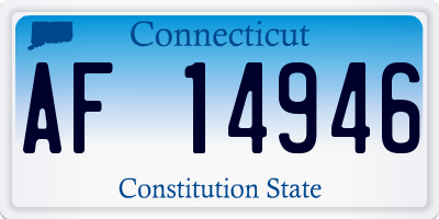 CT license plate AF14946