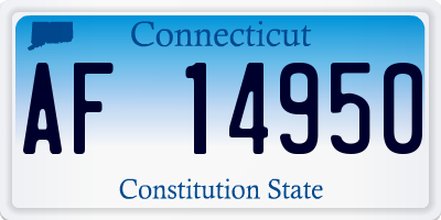 CT license plate AF14950