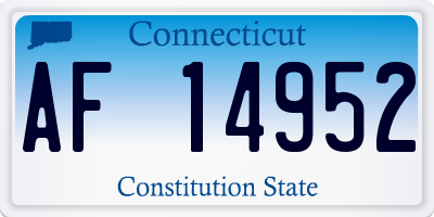 CT license plate AF14952