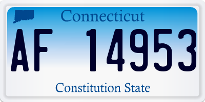 CT license plate AF14953