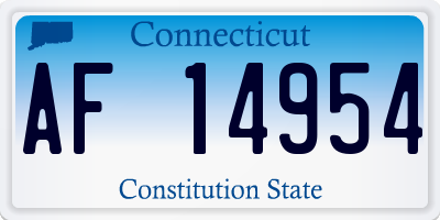 CT license plate AF14954