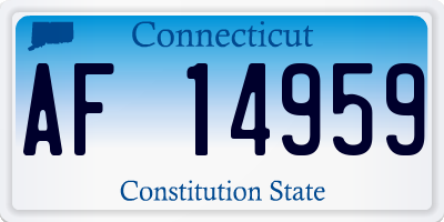 CT license plate AF14959