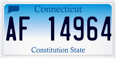 CT license plate AF14964