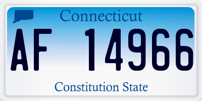 CT license plate AF14966
