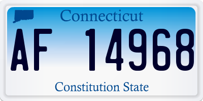 CT license plate AF14968