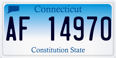 CT license plate AF14970